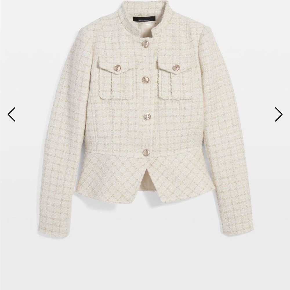 NWT Tweed Peplum Blazer
